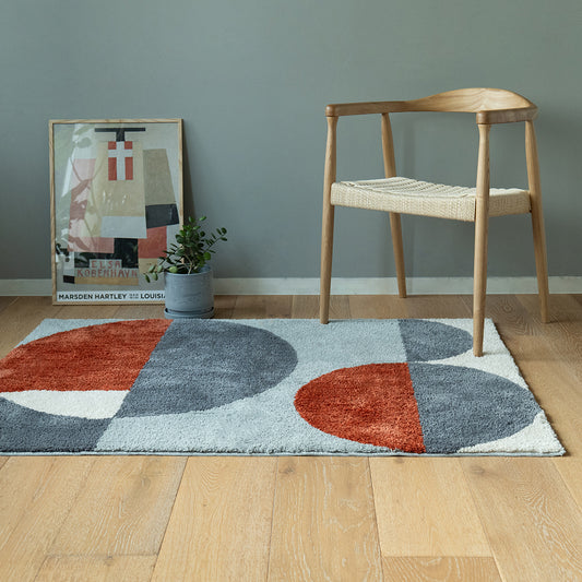 GEOMETRIC HOOK RUG 100×140