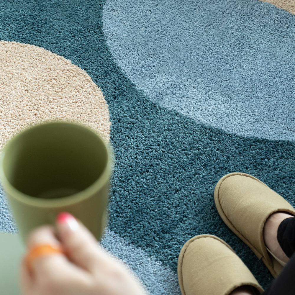 GEOMETRIC HOOK RUG 100×140