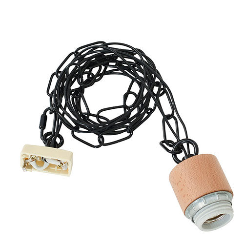 GENERAL SOCKET E26 ADJUSTER CHAIN_WOOD