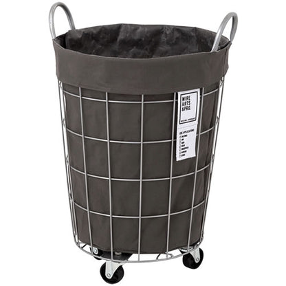 WIRE ARTS ＆ PRO.laundry ROUND BASKET WITH CASTER_33L