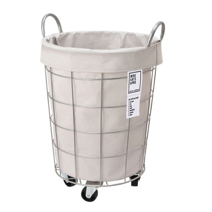 WIRE ARTS ＆ PRO.laundry ROUND BASKET WITH CASTER_33L