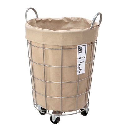 WIRE ARTS ＆ PRO.laundry ROUND BASKET WITH CASTER_33L