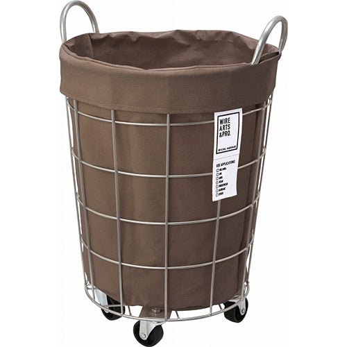 WIRE ARTS ＆ PRO.laundry ROUND BASKET WITH CASTER_33L