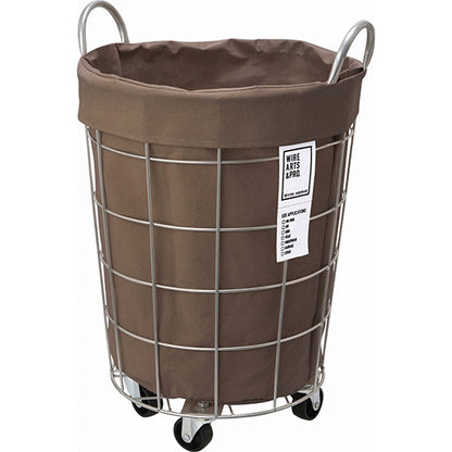 WIRE ARTS ＆ PRO.laundry ROUND BASKET WITH CASTER_33L