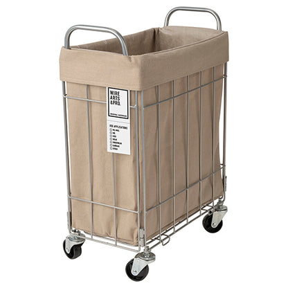 WIRE ARTS ＆ PRO.FOLDING laundry SQUARE BASKET WITH CASTER_28L