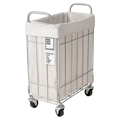 WIRE ARTS ＆ PRO.FOLDING laundry SQUARE BASKET WITH CASTER_28L