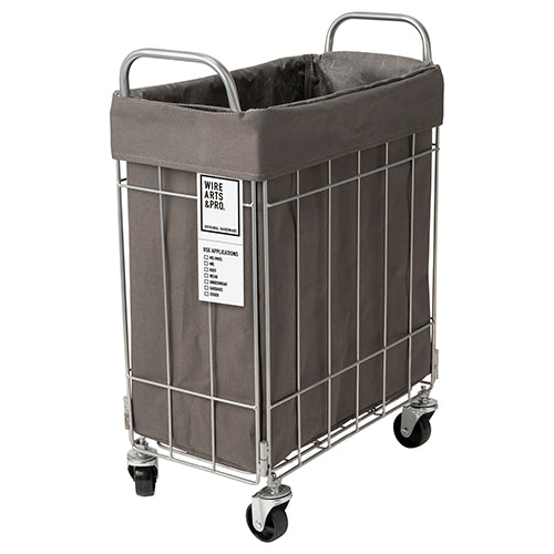 WIRE ARTS ＆ PRO.FOLDING laundry SQUARE BASKET WITH CASTER_28L