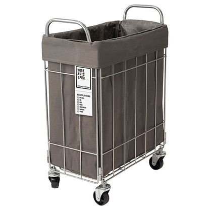 WIRE ARTS ＆ PRO.FOLDING laundry SQUARE BASKET WITH CASTER_28L