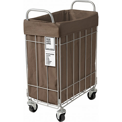 WIRE ARTS ＆ PRO.FOLDING laundry SQUARE BASKET WITH CASTER_28L