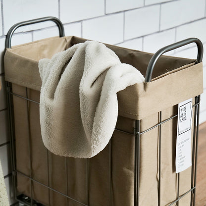 WIRE ARTS ＆ PRO.FOLDING laundry SQUARE BASKET WITH CASTER_28L