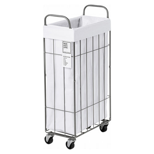WIRE ARTS ＆ PRO.FOLDING laundry SQUARE BASKET WITH CASTER_40L/SLIM