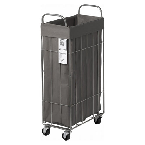 WIRE ARTS ＆ PRO.FOLDING laundry SQUARE BASKET WITH CASTER_40L/SLIM