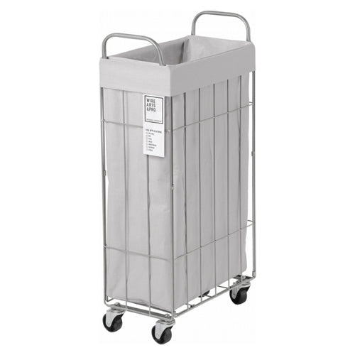 WIRE ARTS ＆ PRO.FOLDING laundry SQUARE BASKET WITH CASTER_40L/SLIM