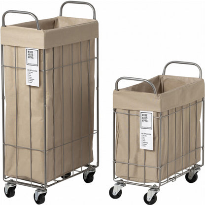 WIRE ARTS ＆ PRO.FOLDING laundry SQUARE BASKET WITH CASTER_40L/SLIM