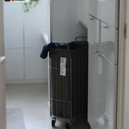 WIRE ARTS ＆ PRO.FOLDING laundry SQUARE BASKET WITH CASTER_40L/SLIM