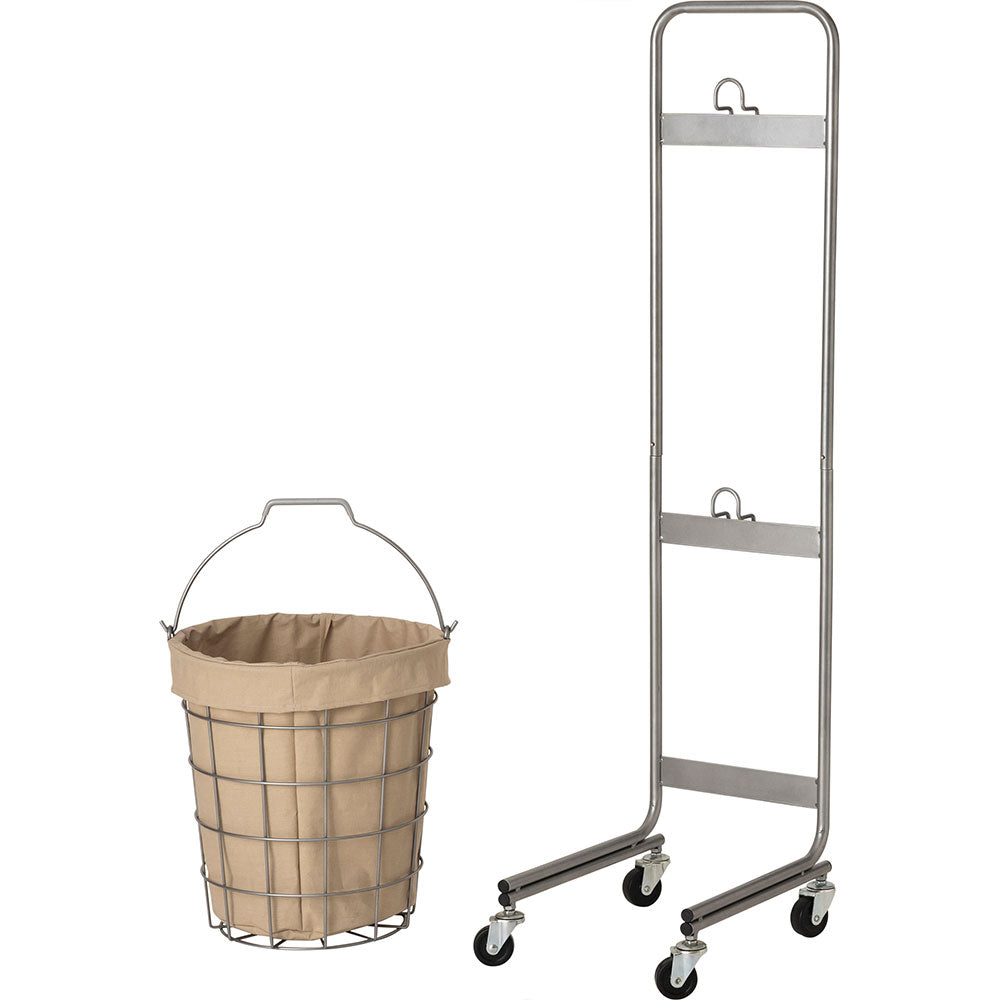 WIRE ARTS ＆ PRO.laundry ROUND BASKET DOUBLE WITH CASTER_25L/2BOX