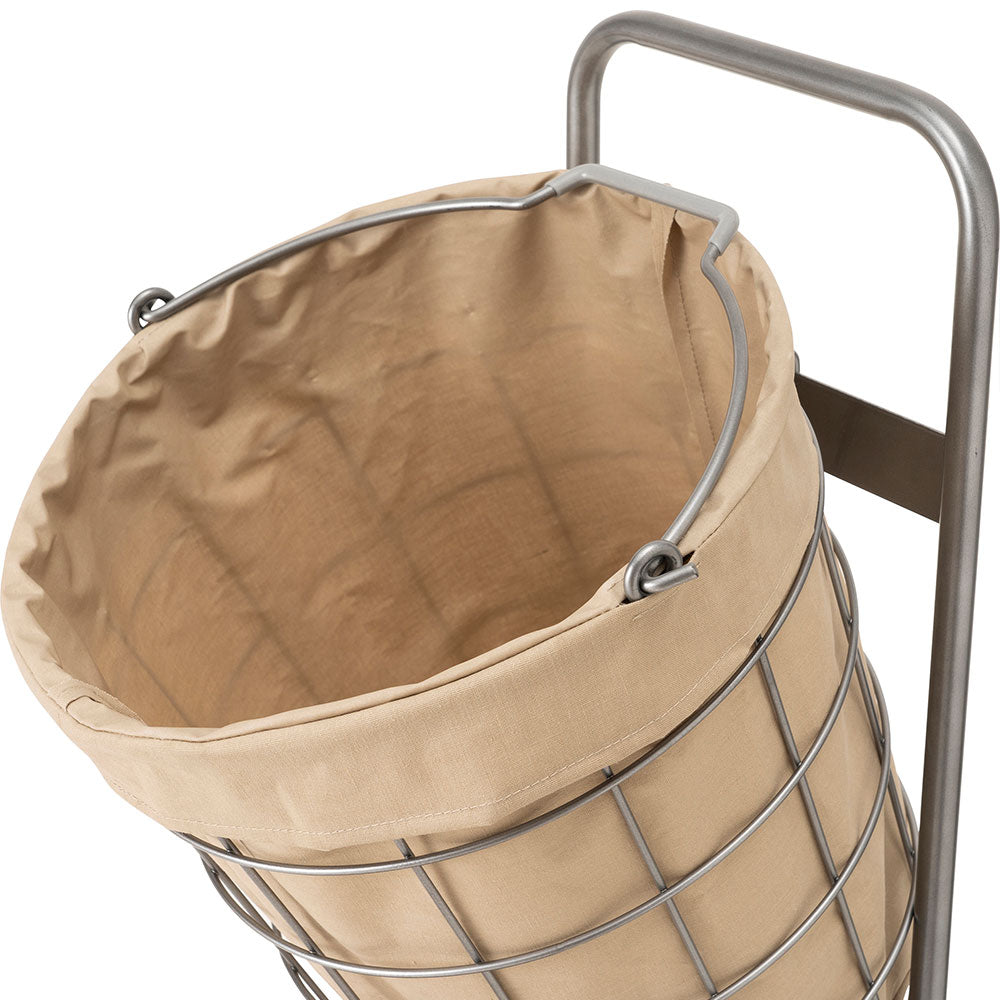 WIRE ARTS ＆ PRO.laundry ROUND BASKET DOUBLE WITH CASTER_25L/2BOX