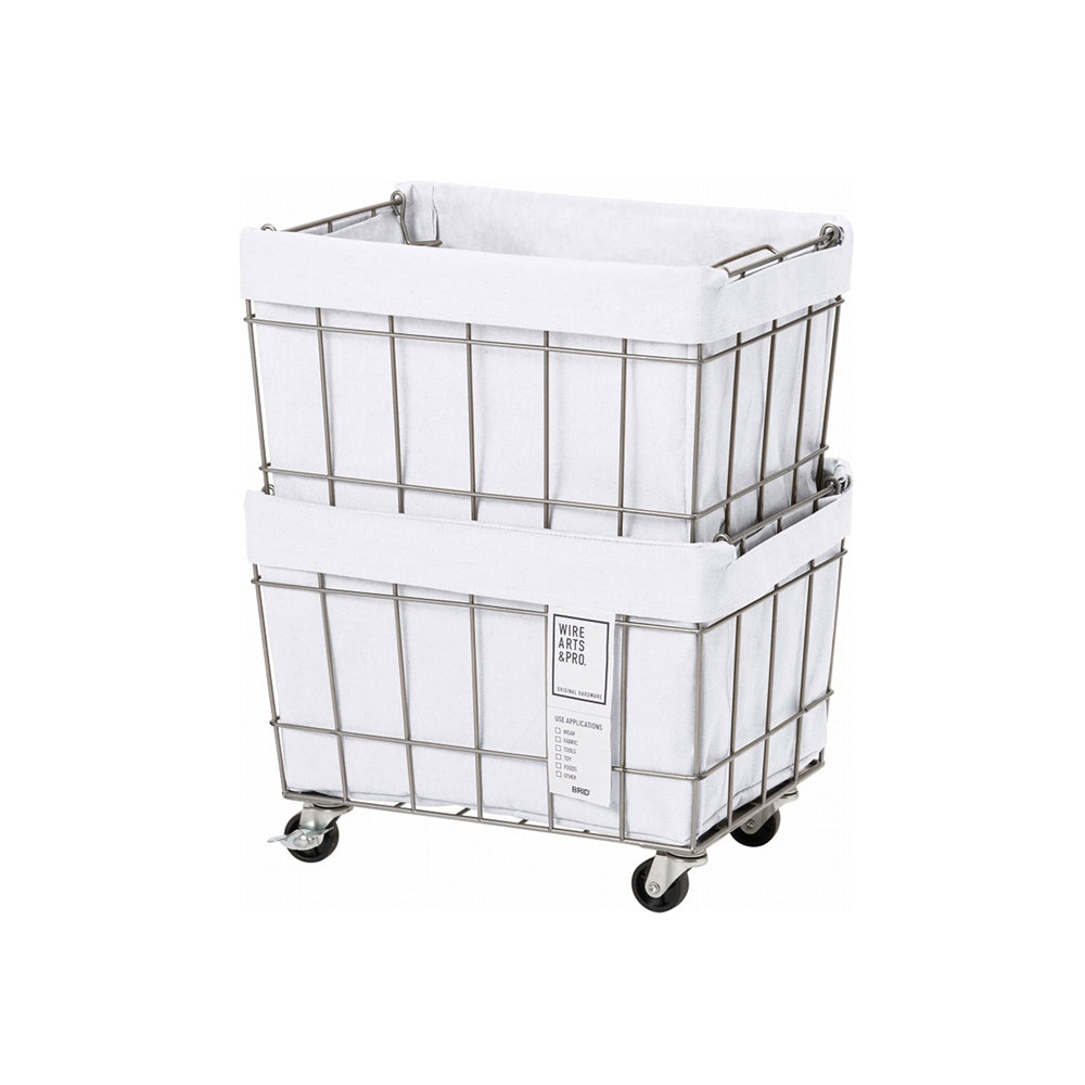 WIRE ARTS ＆ PRO.STACKING BASKET 2 with CASTER / WASHABLE COVER
