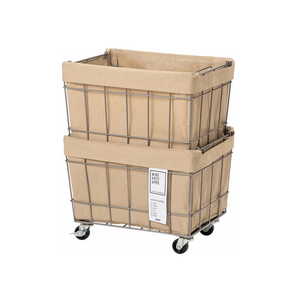 WIRE ARTS ＆ PRO.STACKING BASKET 2 with CASTER / WASHABLE COVER