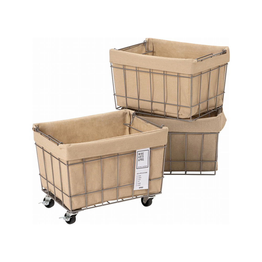 WIRE ARTS ＆ PRO.STACKING BASKET 2 with CASTER / WASHABLE COVER