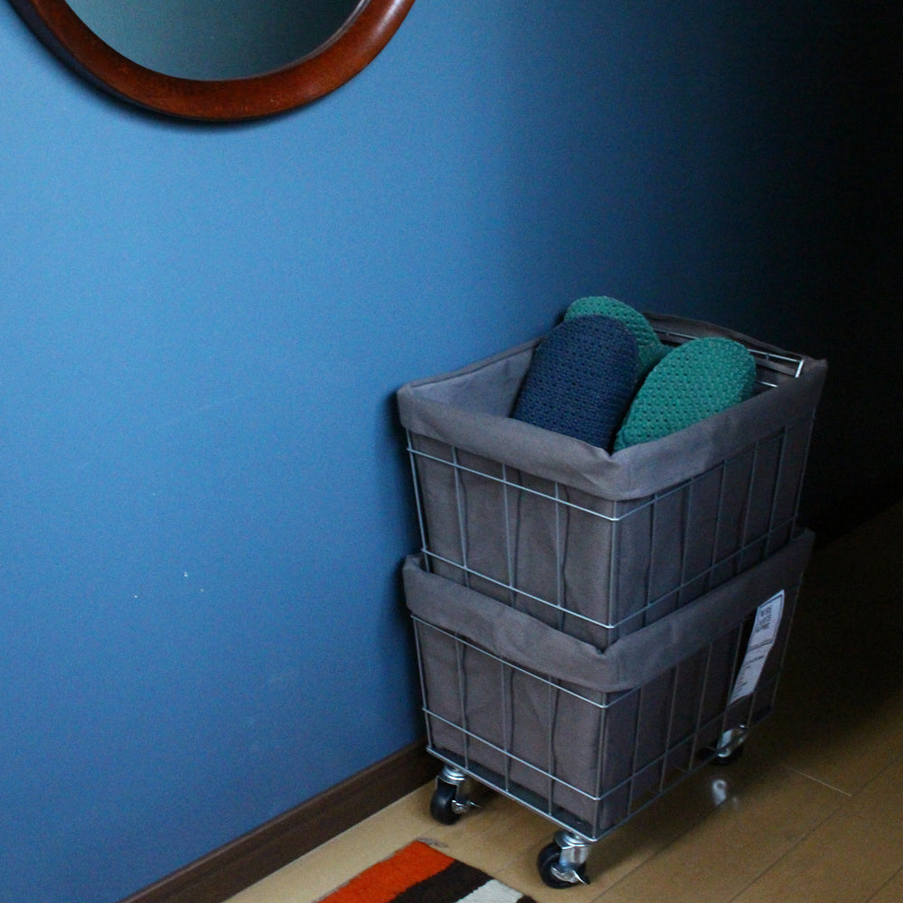 WIRE ARTS ＆ PRO.STACKING BASKET 2 with CASTER / WASHABLE COVER