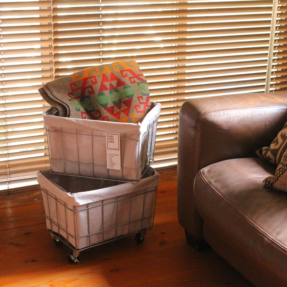 WIRE ARTS ＆ PRO.STACKING BASKET 2 with CASTER / WASHABLE COVER