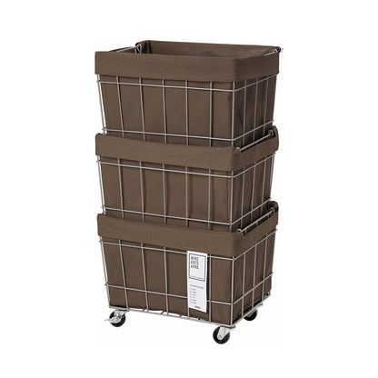 WIRE ARTS ＆ PRO.STACKING BASKET 3 with CASTER / WASHABLE COVER