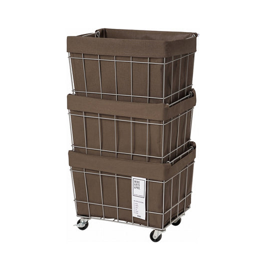 WIRE ARTS ＆ PRO.STACKING BASKET 3 with CASTER / WASHABLE COVER