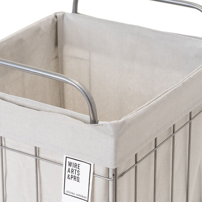 WIRE ARTS ＆ PRO.FOLDING LAUNDRY SQUARE BASKET with CASTER 40L / WIDE