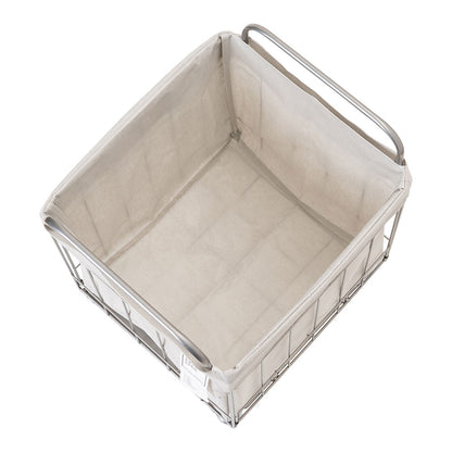 WIRE ARTS ＆ PRO.FOLDING LAUNDRY SQUARE BASKET with CASTER 40L / WIDE