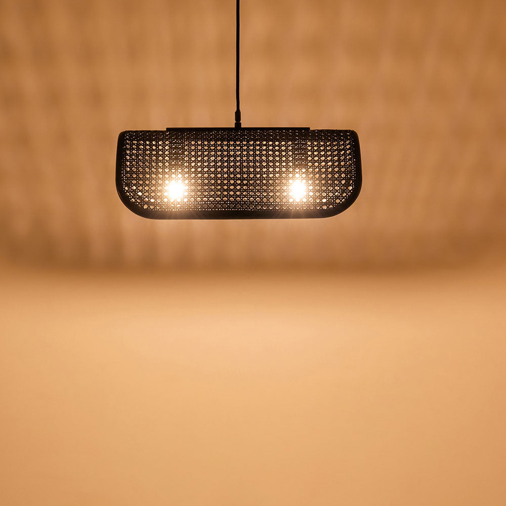 RATTAN PENDANT LAMP 2BULB