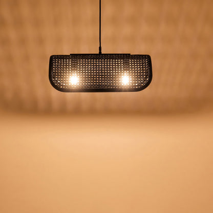 RATTAN PENDANT LAMP 2BULB