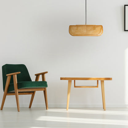 RATTAN PENDANT LAMP 2BULB