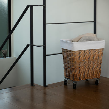 WILLOW LAUNDRY BASKET with CASTER 34L