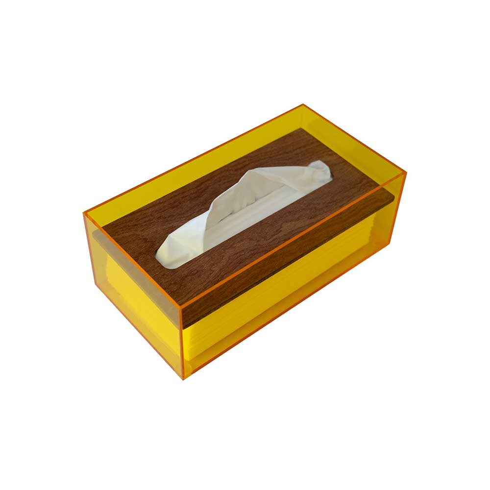 ACRYLIC & WOOD TISSUE CASE