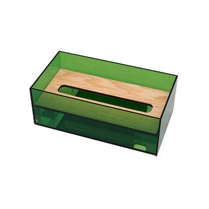 ACRYLIC & WOOD TISSUE CASE