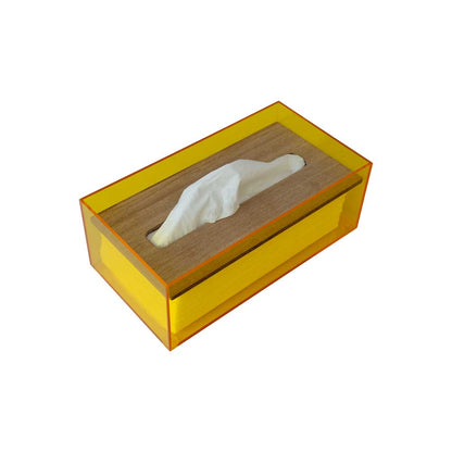 ACRYLIC & WOOD TISSUE CASE