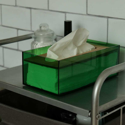 ACRYLIC & WOOD TISSUE CASE