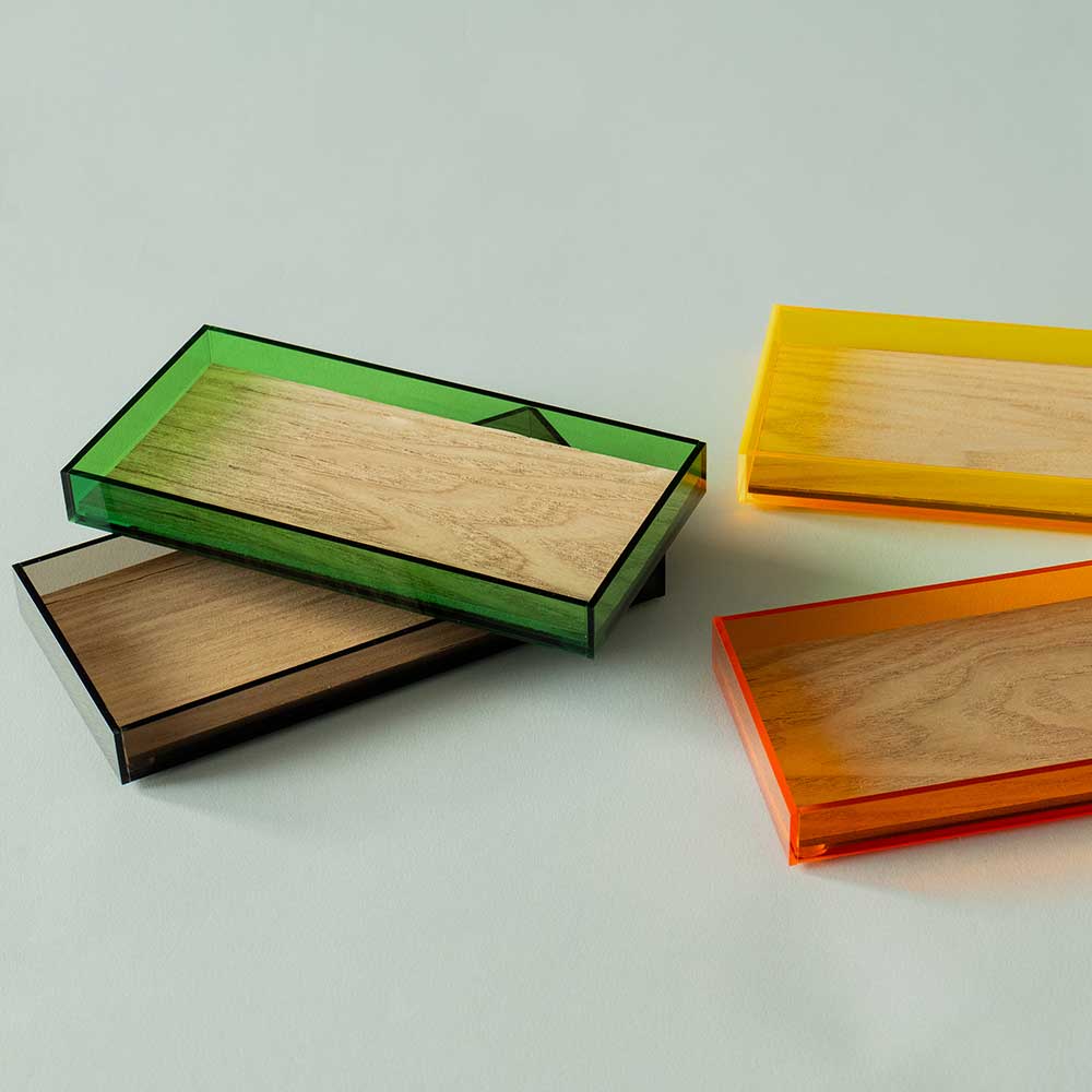 ACRYLIC & WOOD TRAY